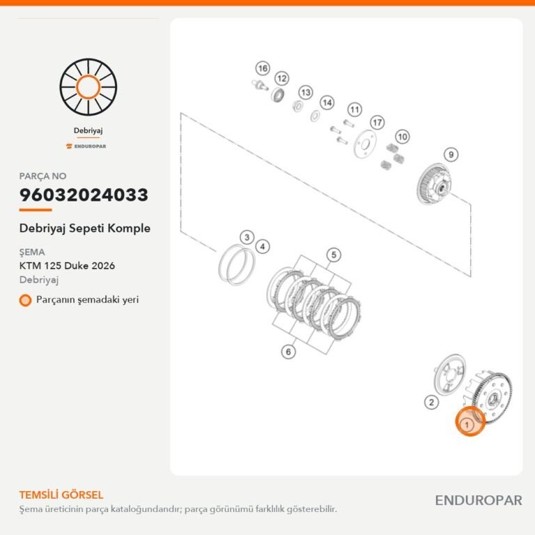 Debriyaj Sepeti Komple 96032024033 parça şeması