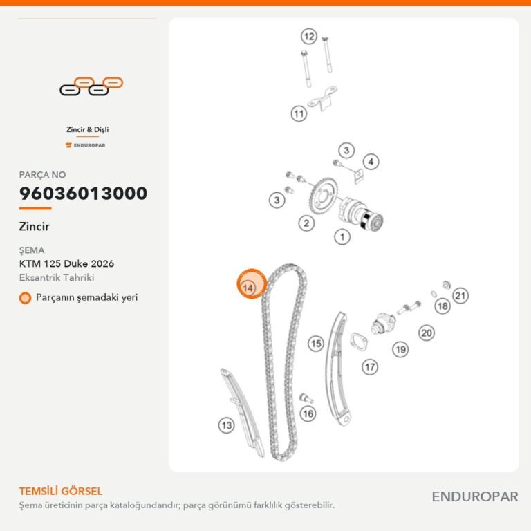 Zincir 96036013000 parça şeması