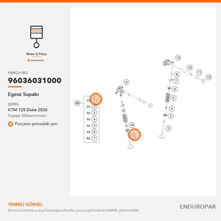 Egzoz Supabı 96036031000 parça şeması