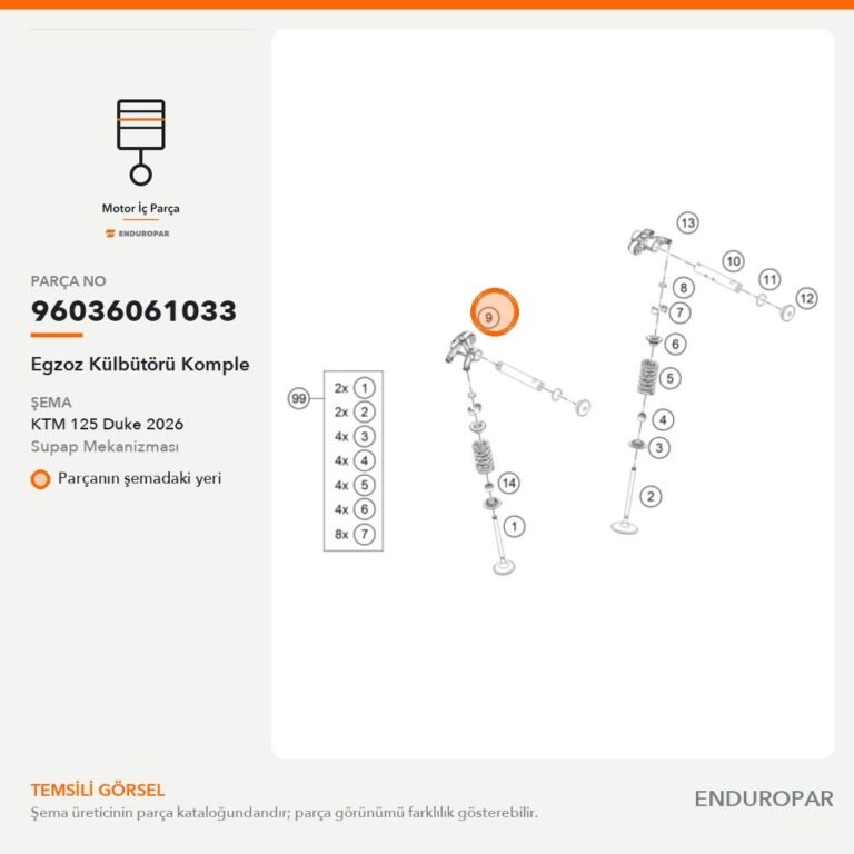 Egzoz Külbütörü Komple 96036061033 parça şeması
