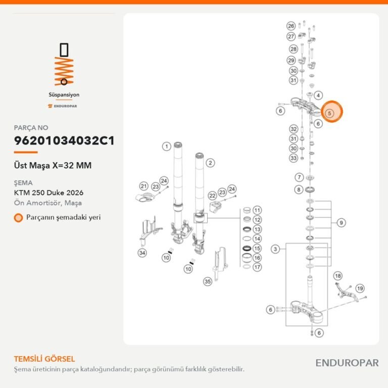 Üst Maşa X=32 MM 96201034032C1 parça şeması
