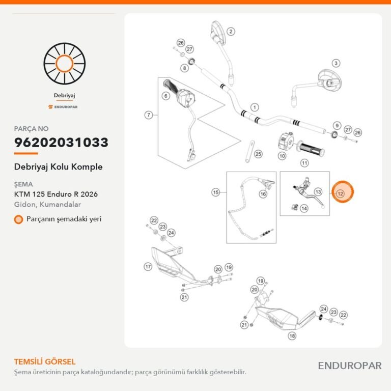 Debriyaj Kolu Komple 96202031033 parça şeması