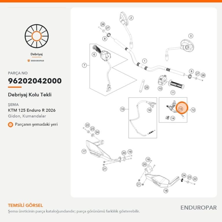 Debriyaj Kolu Tekli 96202042000 parça şeması