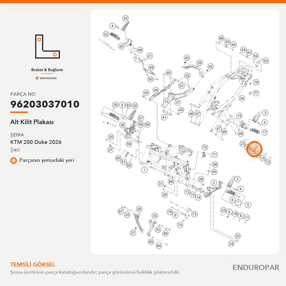 Alt Kilit Plakası 96203037010 parça şeması