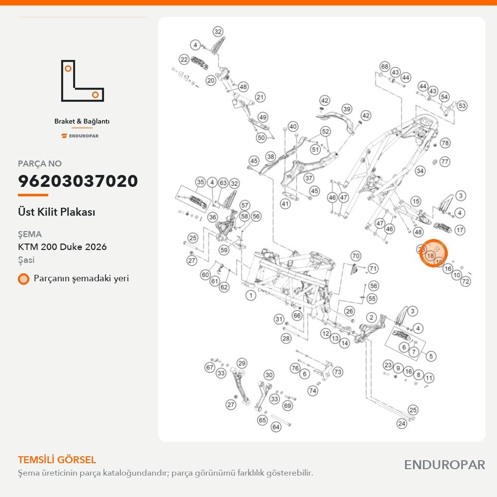 Üst Kilit Plakası 96203037020 parça şeması