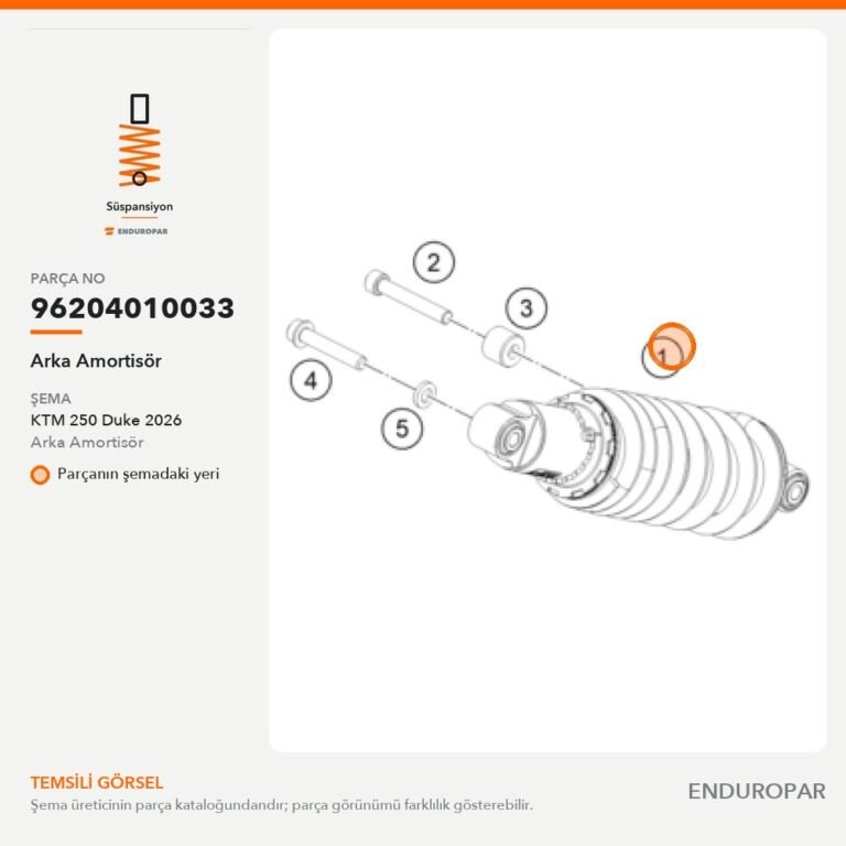 Arka Amortisör 96204010033 parça şeması