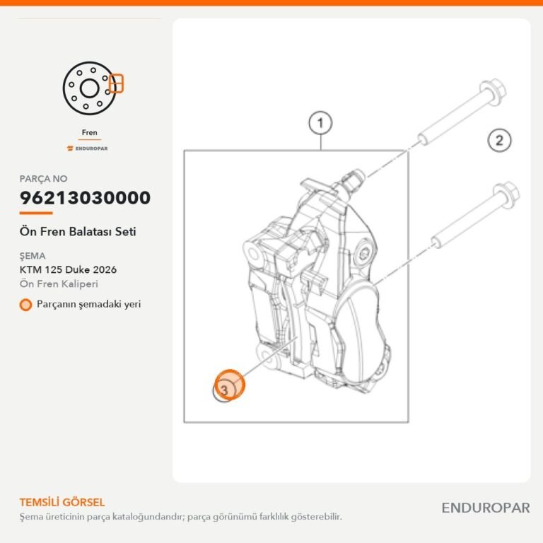 Ön Fren Balatası Seti 96213030000 parça şeması