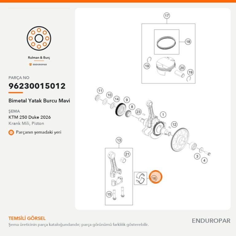 Bimetal Yatak Burcu Mavi 96230015012 parça şeması