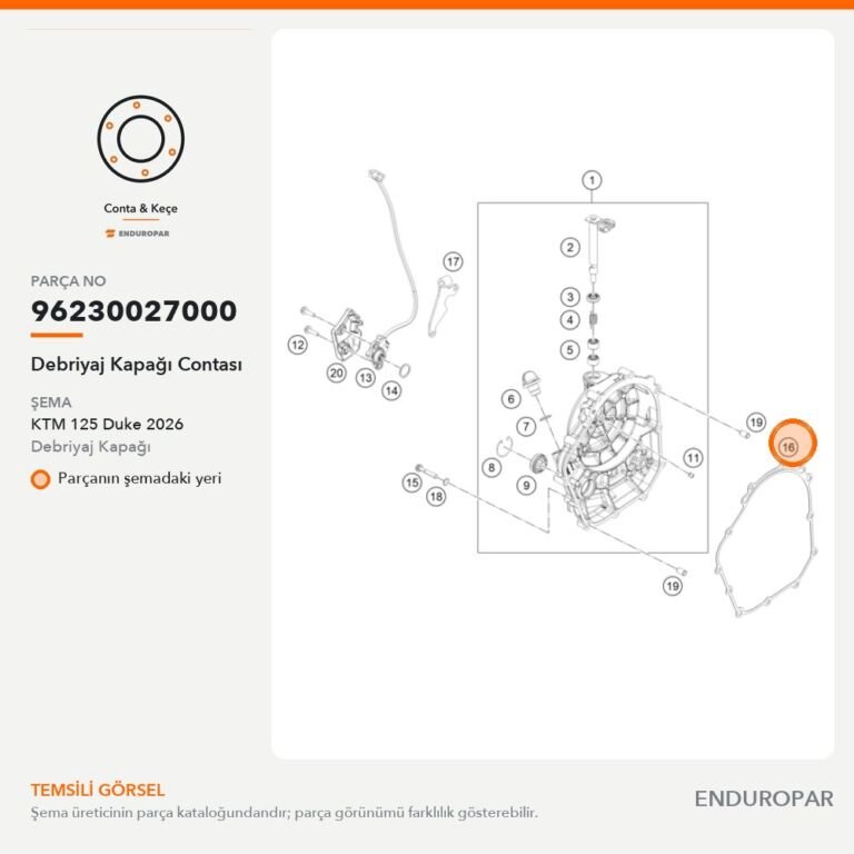 Debriyaj Kapağı Contası 96230027000 parça şeması