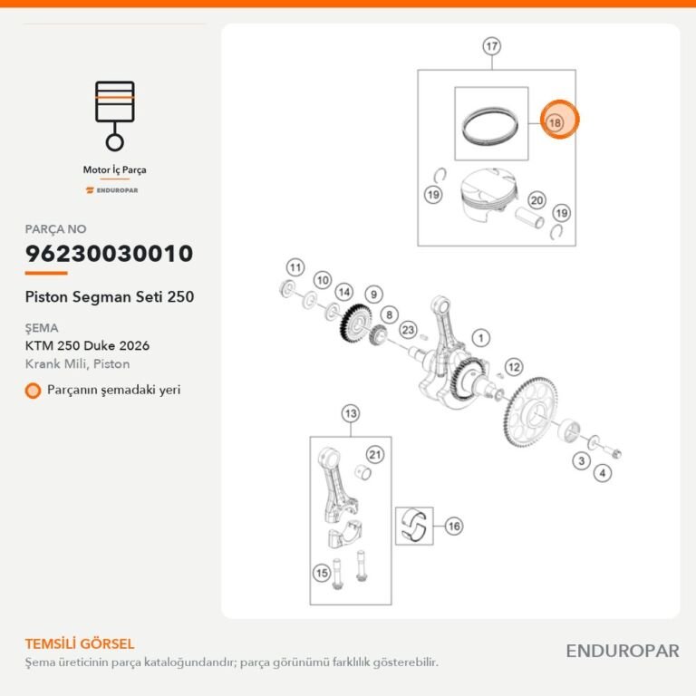 Piston Segman Seti 250 96230030010 parça şeması