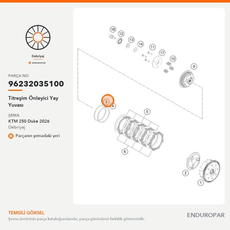 Titreşim Önleyici Yay Yuvası 96232035100 parça şeması