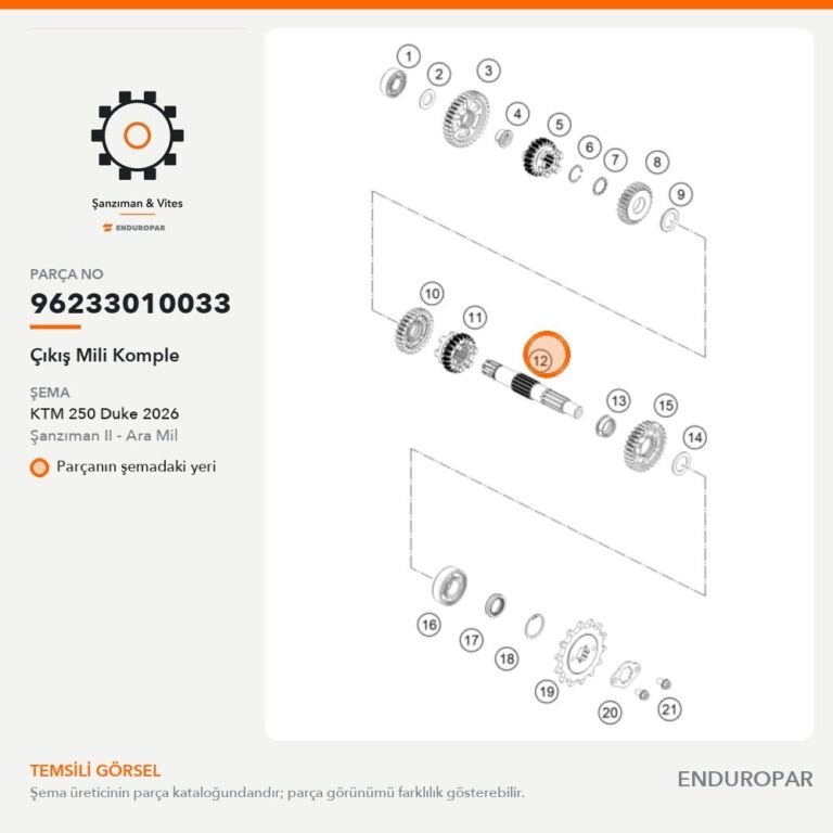 Çıkış Mili Komple 96233010033 parça şeması