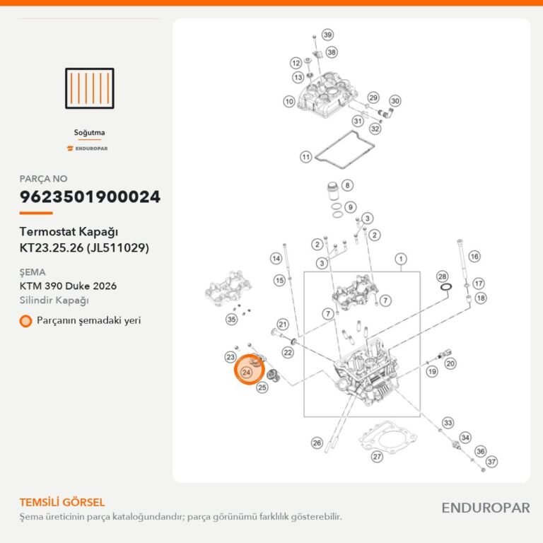 Termostat Kapağı KT23.25.26 (JL511029) 9623501900024 parça şeması