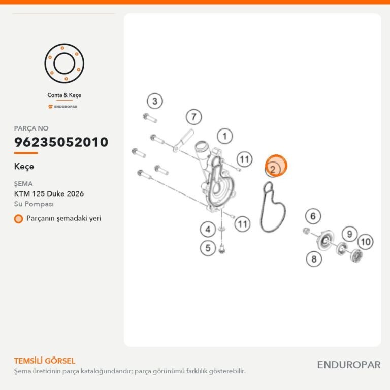 Keçe 96235052010 parça şeması