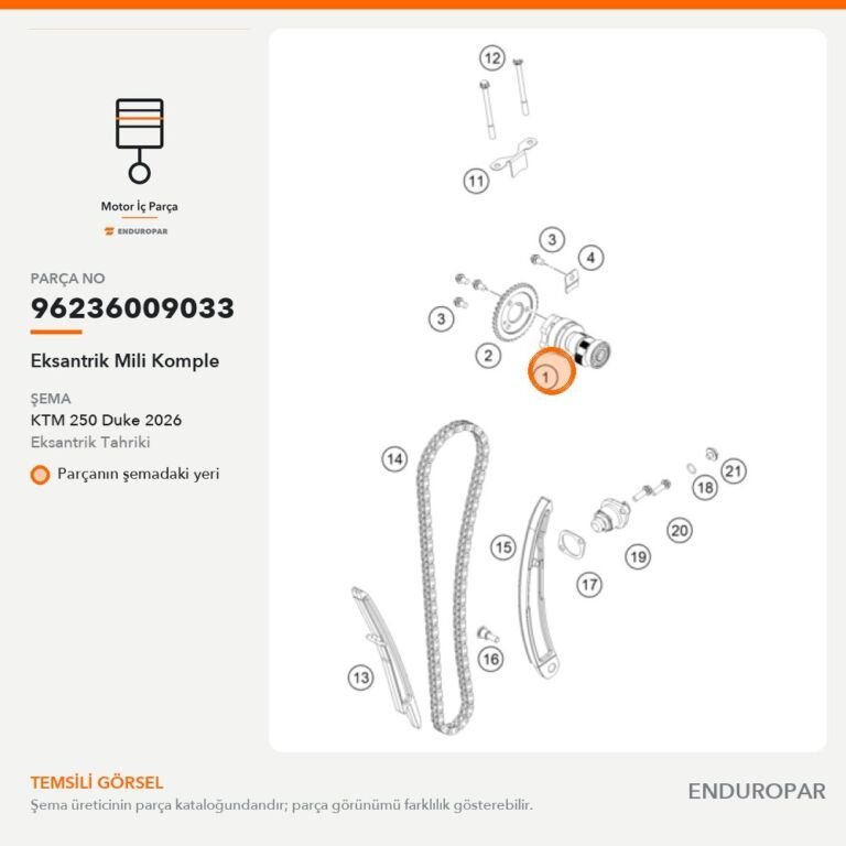 Eksantrik Mili Komple 96236009033 parça şeması