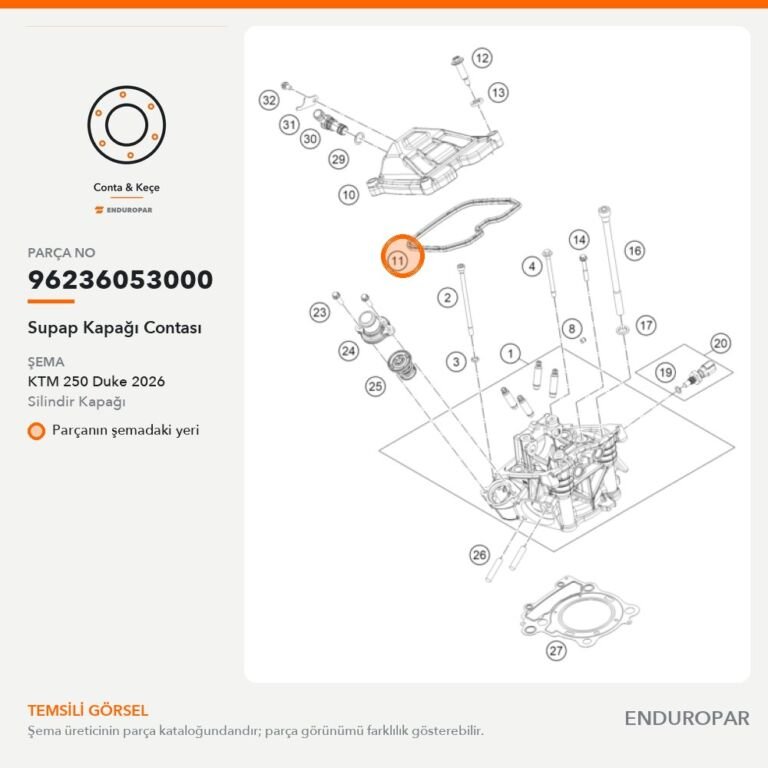 Supap Kapağı Contası 96236053000 parça şeması
