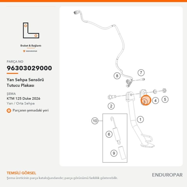 Yan Sehpa Sensörü Tutucu Plakası 96303029000 parça şeması