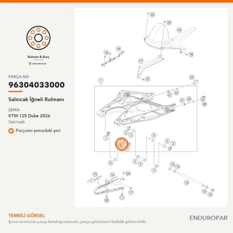 Salıncak İğneli Rulmanı 96304033000 parça şeması