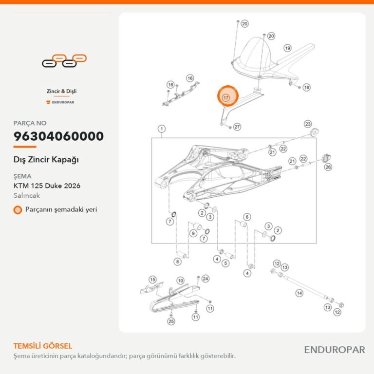 Dış Zincir Kapağı 96304060000 parça şeması