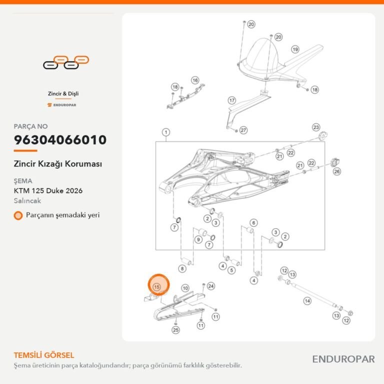 Zincir Kızağı Koruması 96304066010 parça şeması