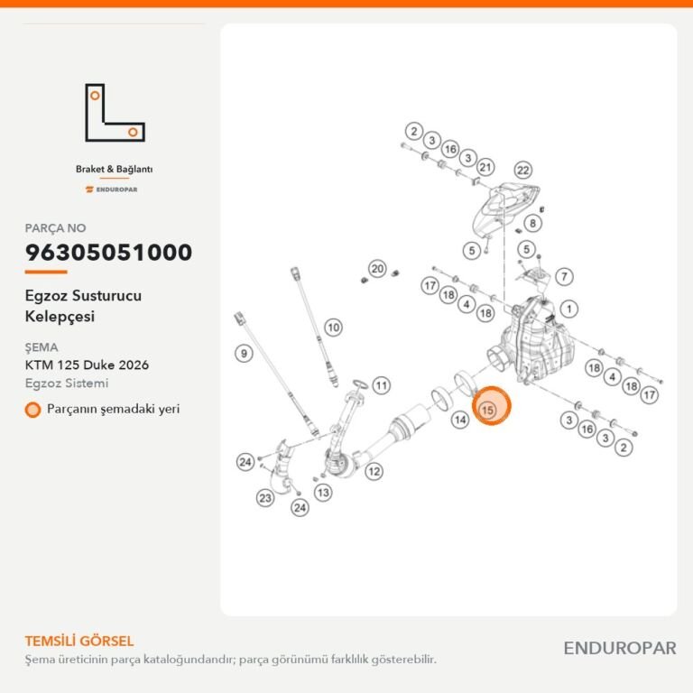 Egzoz Susturucu Kelepçesi 96305051000 parça şeması