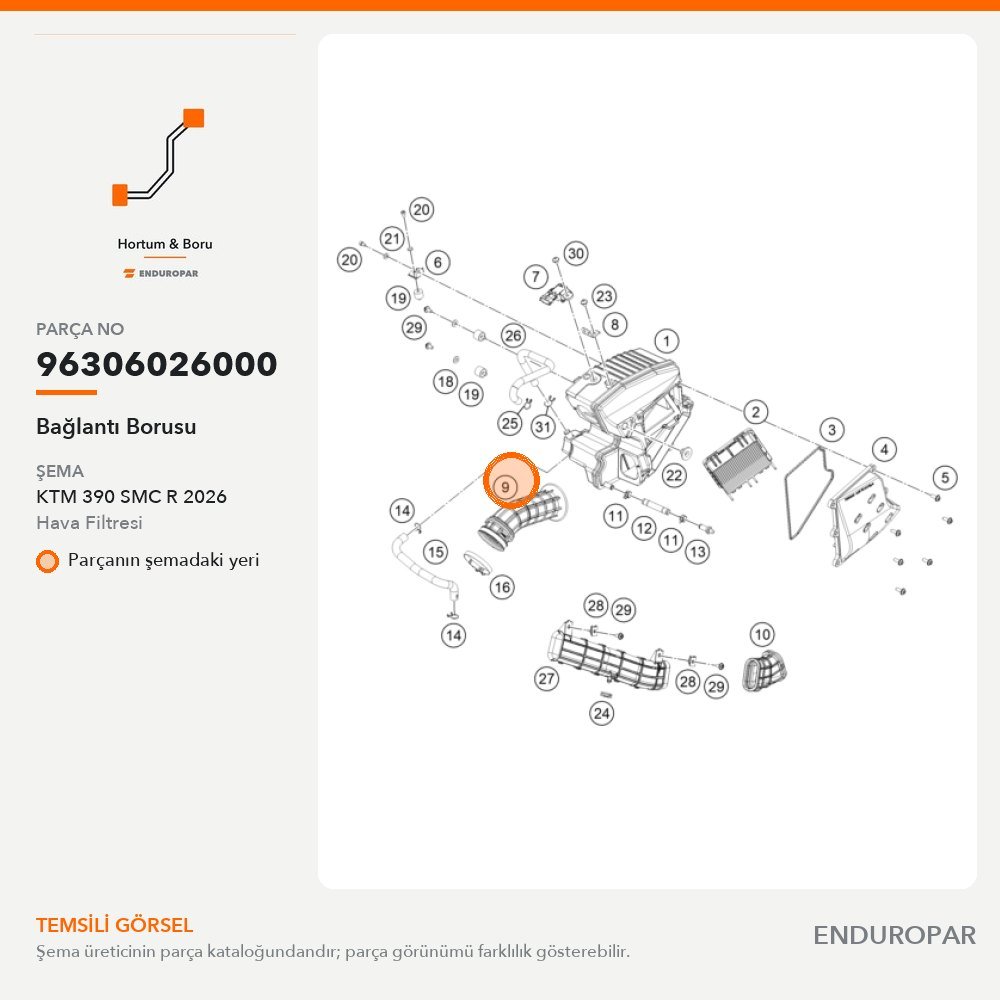 Bağlantı Borusu 96306026000 parça şeması