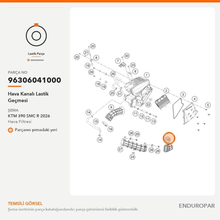 Hava Kanalı Lastik Geçmesi 96306041000 parça şeması