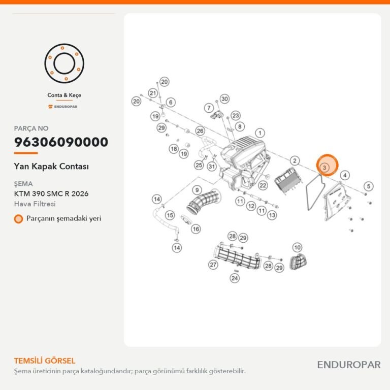 Yan Kapak Contası 96306090000 parça şeması