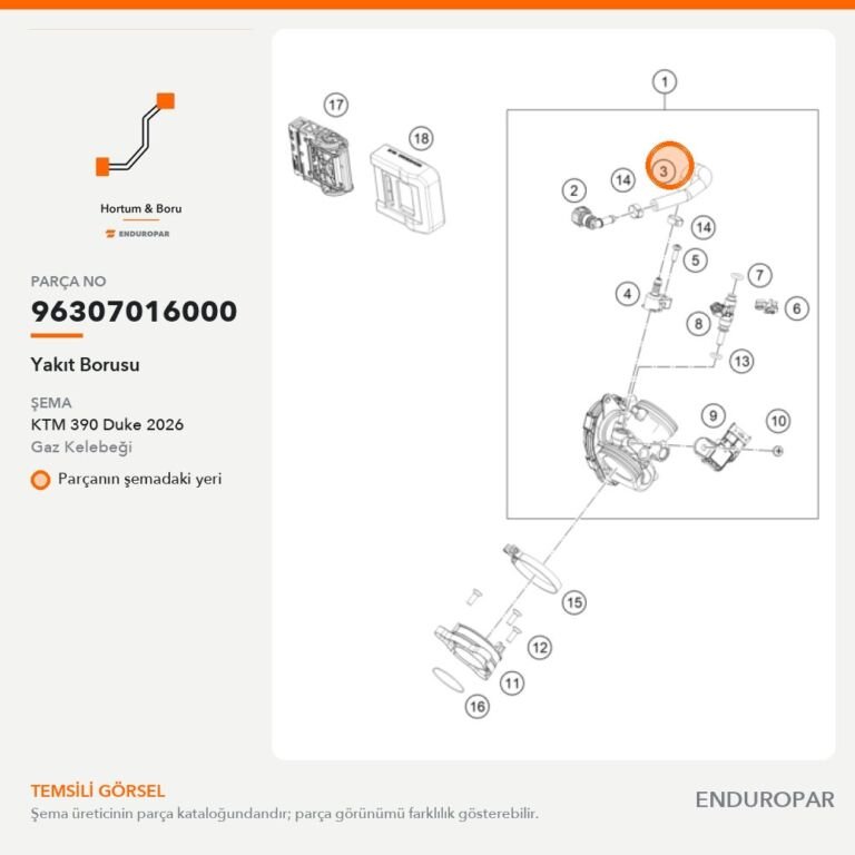 Yakıt Borusu 96307016000 parça şeması