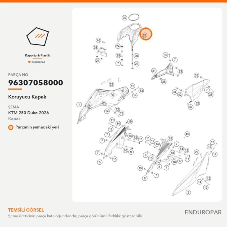 Koruyucu Kapak 96307058000 parça şeması