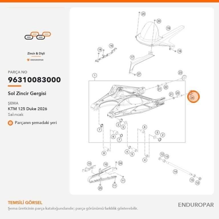 Sol Zincir Gergisi 96310083000 parça şeması