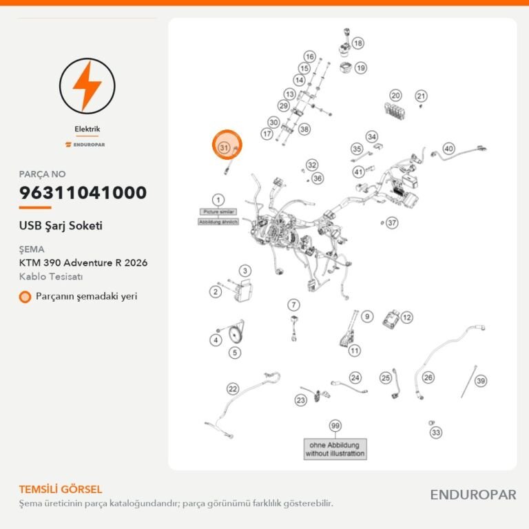 USB Şarj Soketi 96311041000 parça şeması