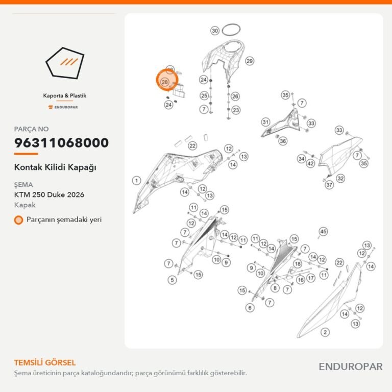 Kontak Kilidi Kapağı 96311068000 parça şeması
