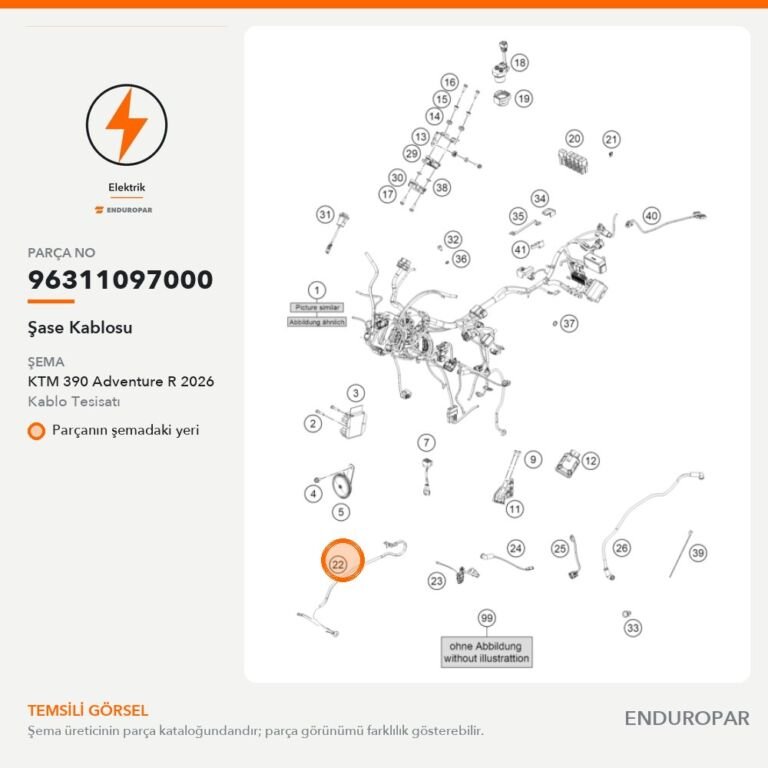 Şase Kablosu 96311097000 parça şeması