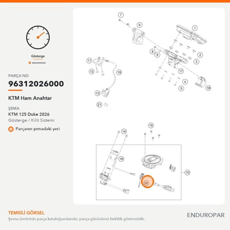 KTM Ham Anahtar 96312026000 parça şeması