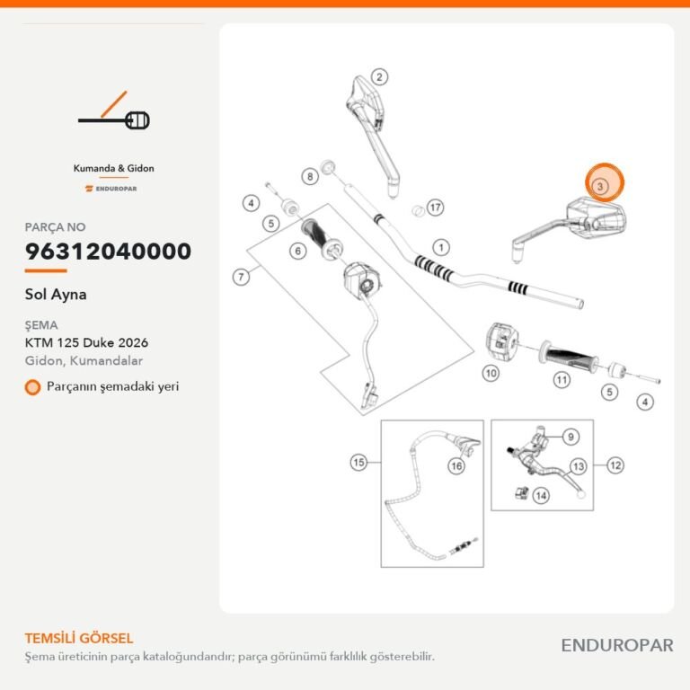 Sol Ayna 96312040000 parça şeması