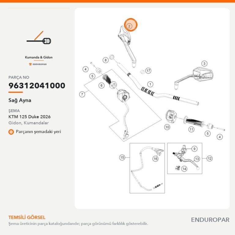 Sağ Ayna 96312041000 parça şeması