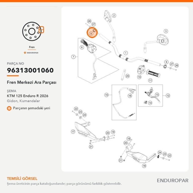 Fren Merkezi Ara Parçası 96313001060 parça şeması