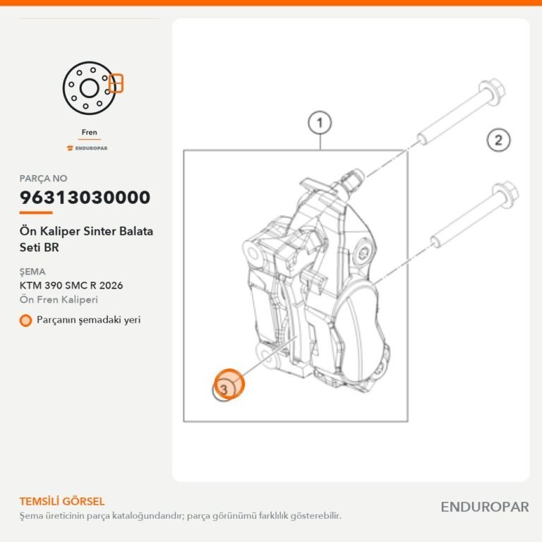 Ön Kaliper Sinter Balata Seti BR 96313030000 parça şeması
