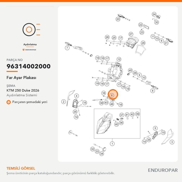 Far Ayar Plakası 96314002000 parça şeması