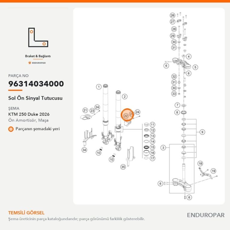 Sol Ön Sinyal Tutucusu 96314034000 parça şeması