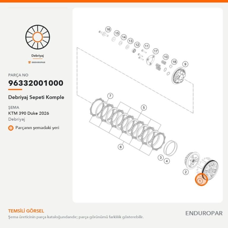 Debriyaj Sepeti Komple 96332001000 parça şeması