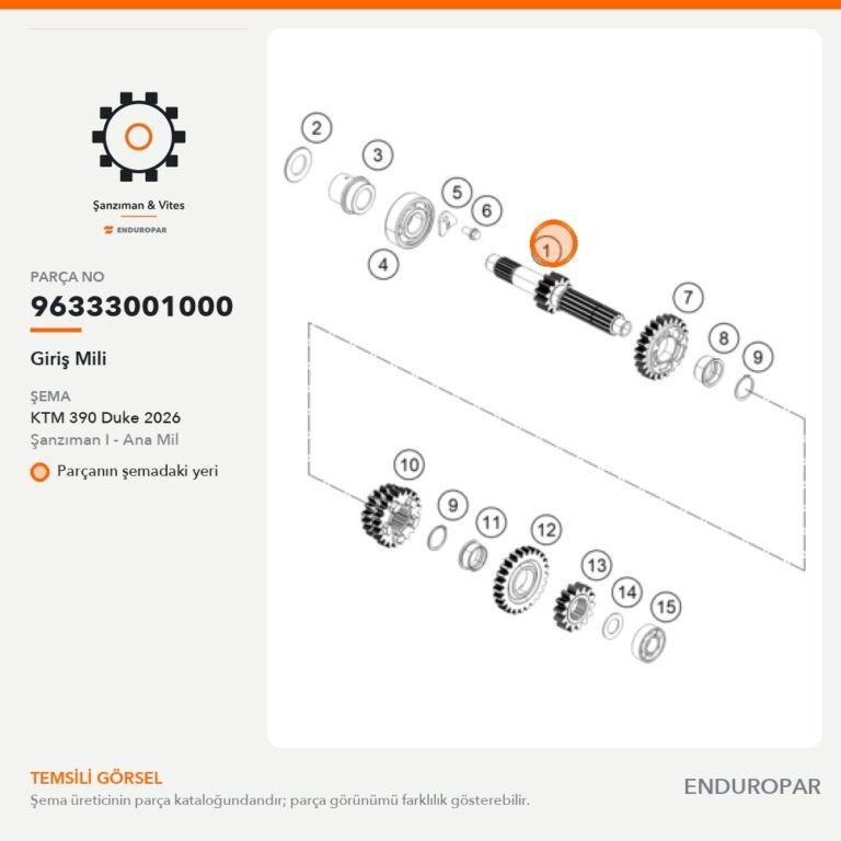 Giriş Mili 96333001000 parça şeması