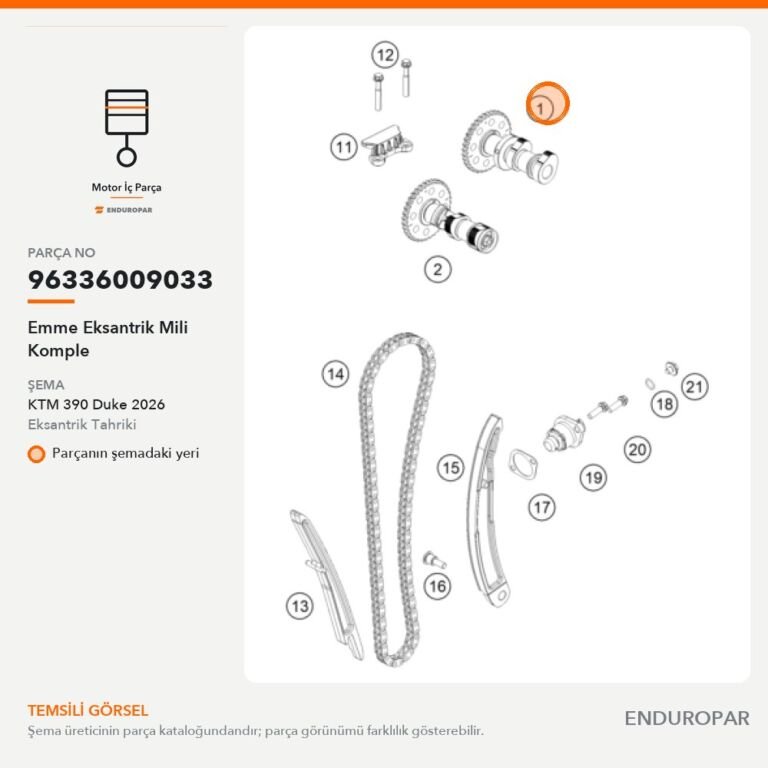 Emme Eksantrik Mili Komple 96336009033 parça şeması
