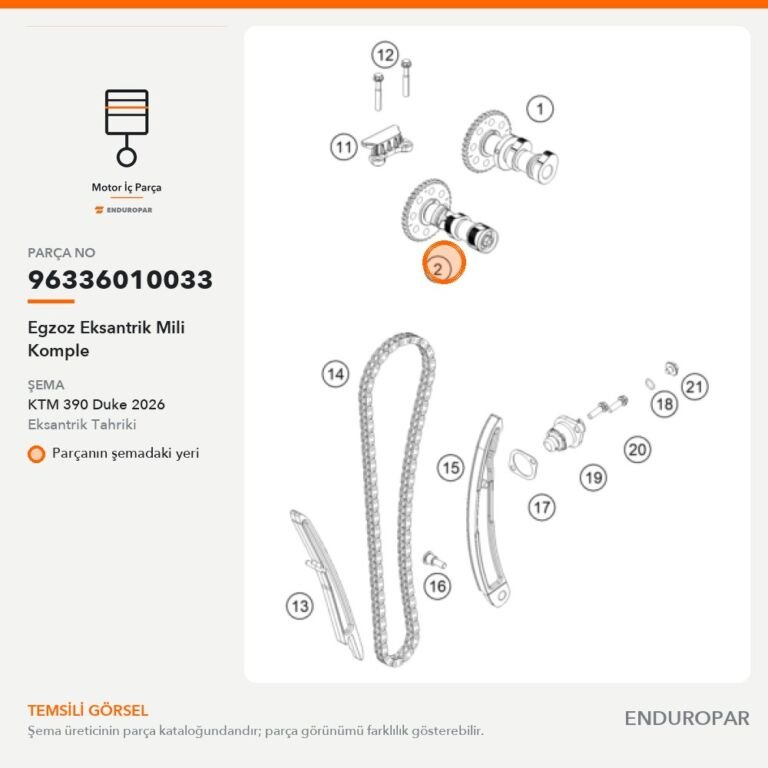 Egzoz Eksantrik Mili Komple 96336010033 parça şeması