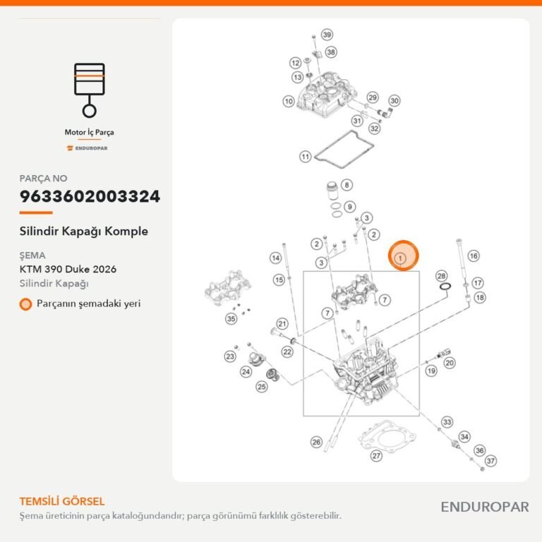 Silindir Kapağı Komple 9633602003324 parça şeması
