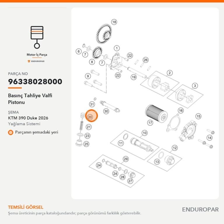 Basınç Tahliye Valfi Pistonu 96338028000 parça şeması