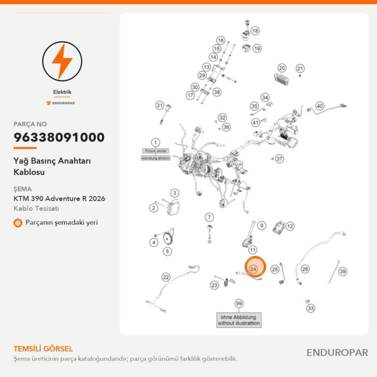 Yağ Basınç Anahtarı Kablosu 96338091000 parça şeması