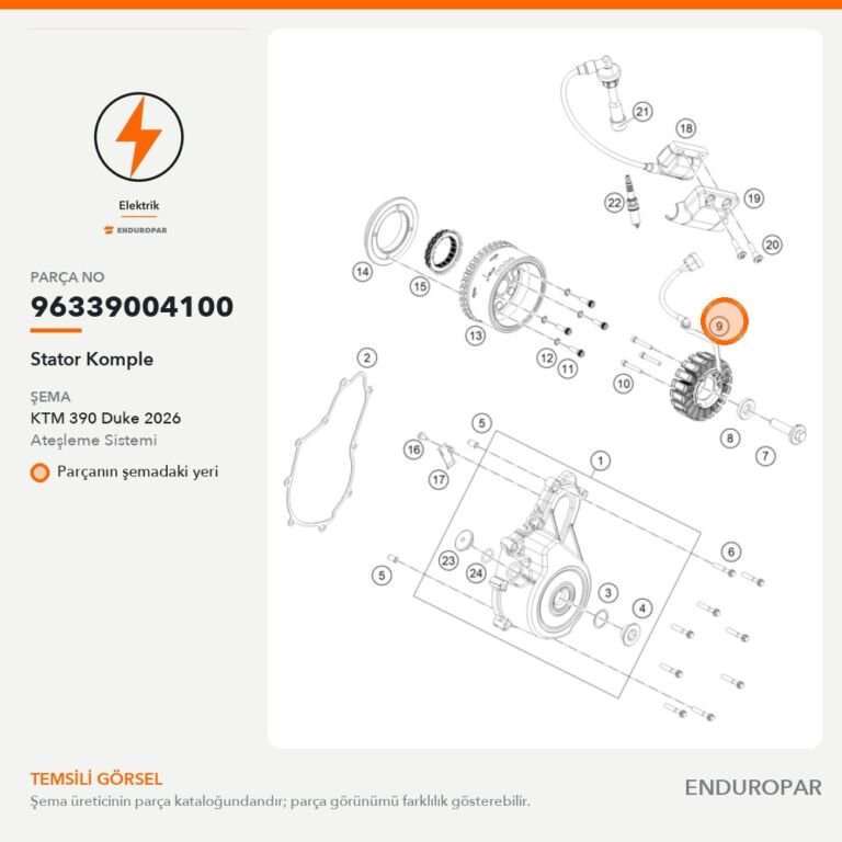 Stator Komple 96339004100 parça şeması
