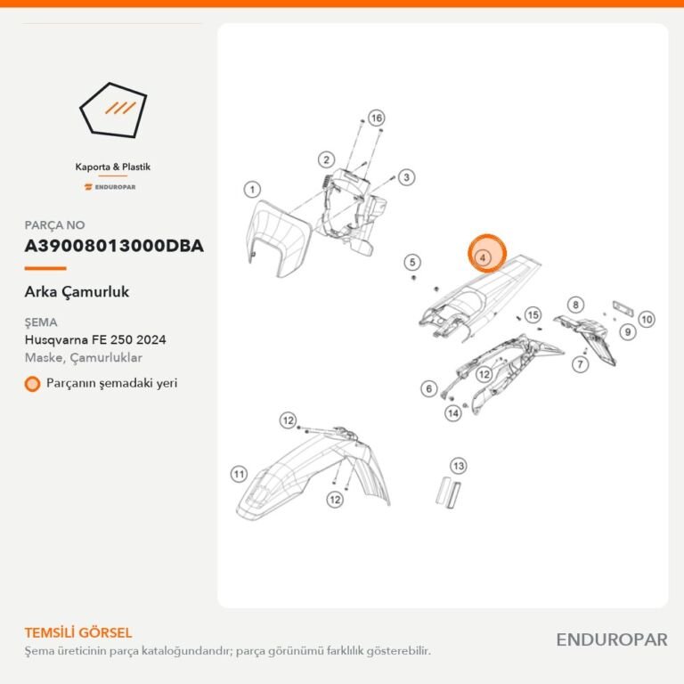 Arka Çamurluk A39008013000DBA parça şeması